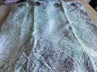 2 Tende Tessuto Blackout 140x280 Foglie Verde