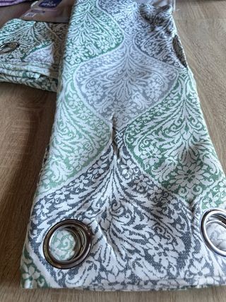 2 Tende Tessuto Blackout 140x280 Foglie Verde