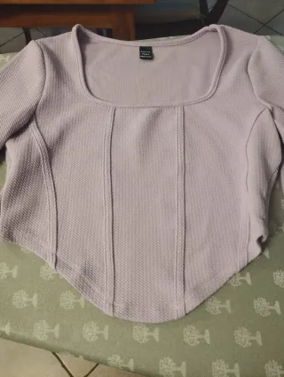 Maglietta lilla manica lunga