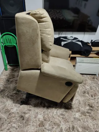 Sillón relax tela beige