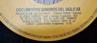 Disco Vinilo Documentos Sonoros del Siglo XX