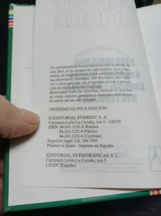 Diccionario Everest cumbre inglés español tapa dur