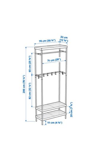Perchero/Zapatero Blanco Metálico MACKAPÄ