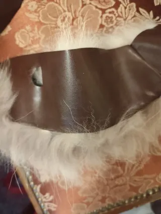 Set 2 colli pelliccia beige/grigio