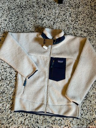 Casaco Patagonia Full Zip Bege e Azul