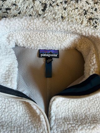 Casaco Patagonia Full Zip Bege e Azul