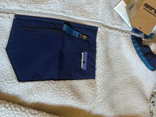 Casaco Patagonia Full Zip Bege e Azul