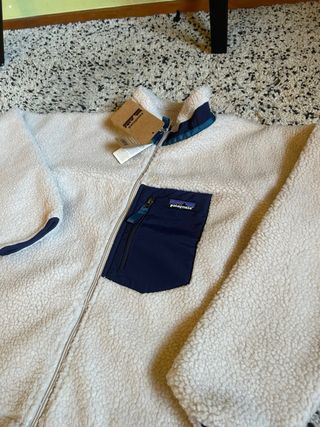 Casaco Patagonia Full Zip Bege e Azul