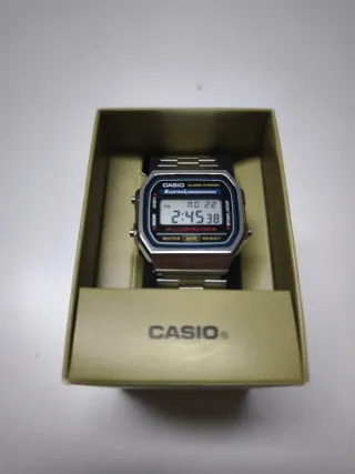 Casio Vintage A168WA-1 Reloj Digital Plata