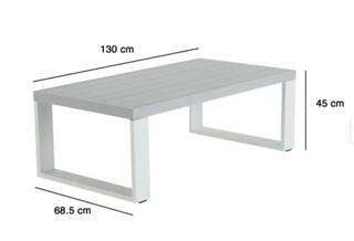 JUEGO SOFAS Y MESA DE JARDIN Naterial Alum Blanco