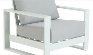 JUEGO SOFAS Y MESA DE JARDIN Naterial Alum Blanco