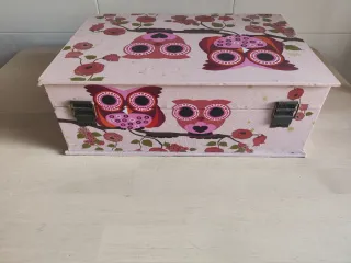 Caja Decorativa Búhos Flores