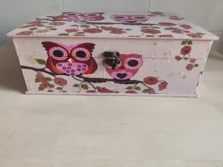 Caja Decorativa Búhos Flores