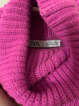 Jersey cuello alto rosa