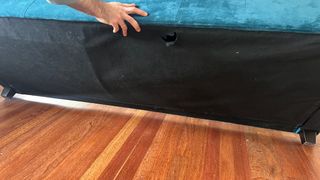 Sofá azul 3 plazas de terciopelo