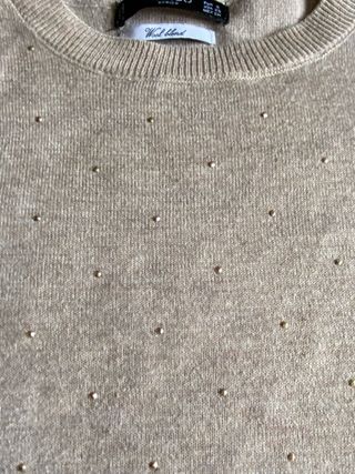 2 jerséis Mango mezcla lana beige