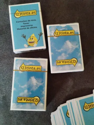 4 Barajas de cartas con publicidad.  (50 cartas)