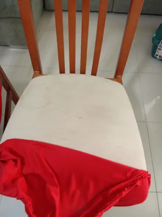 4 Sillas de Comedor Madera Rojo