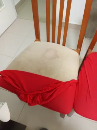 4 Sillas de Comedor Madera Rojo