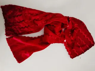 Fular terciopelo y lentejuelas rojo