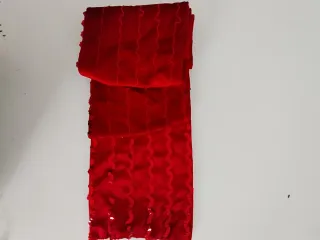 Fular terciopelo y lentejuelas rojo