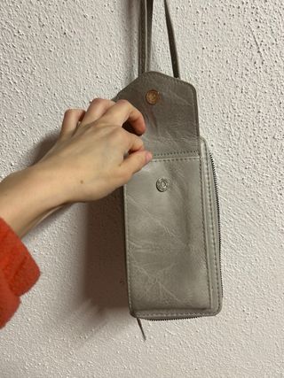 Bolso bandolera gris