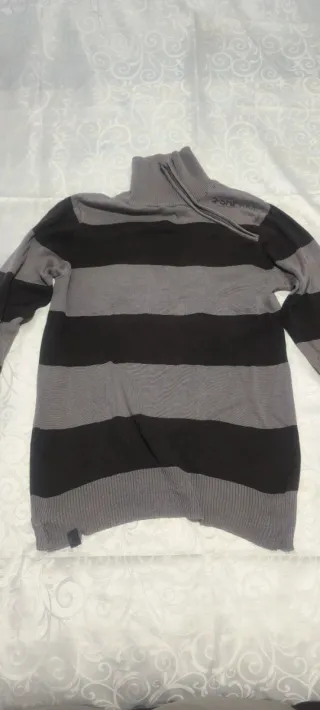 Jersey Koroshi fino rayas gris/negro T.L