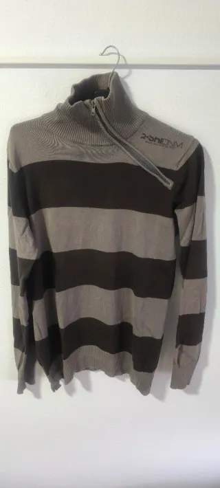 Jersey Koroshi fino rayas gris/negro T.L