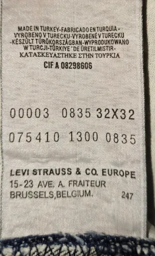 Pantalón Levis Vaquero Recto