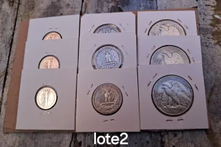Lote 9 monedas plata EEUU
