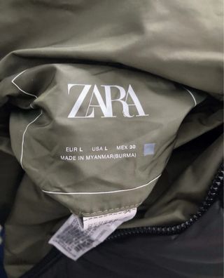 Abrigo plumífero reversible negro/verde