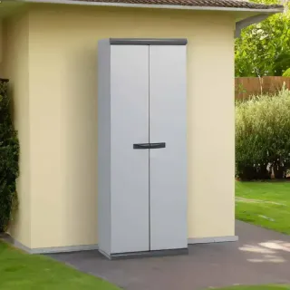 Armario de resina Coimbra gris 62,5x39x169 cm