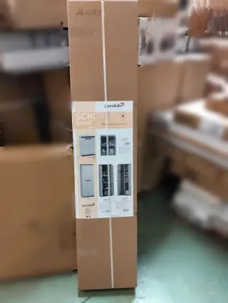 Armario de resina Coimbra gris 62,5x39x169 cm