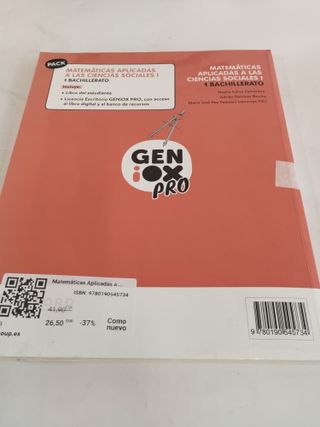 Matemáticas Aplicadas a las CC.SS. I 1Bach - 978019054734