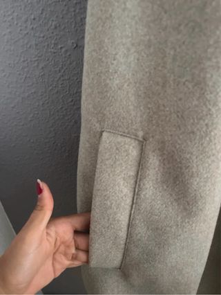 Chaleco paño beige con cinturón