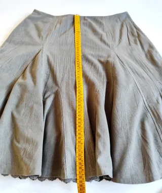 Conjunto Top y Falda verde- gris