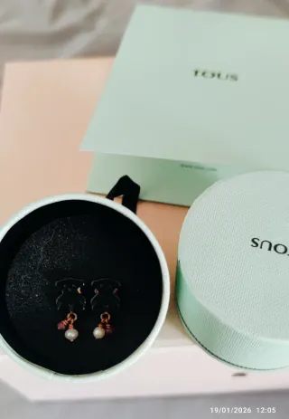 Pendientes Oso Tous Negro y Rosa