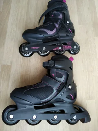 Patines en línea Oxelo negros y rosas