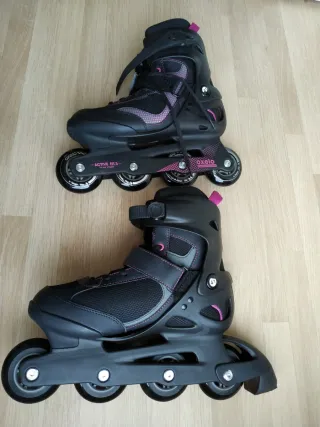 Patines en línea Oxelo negros y rosas