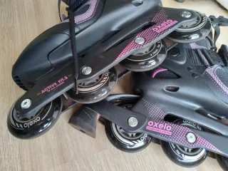 Patines en línea Oxelo negros y rosas