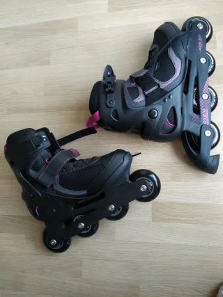 Patines en línea Oxelo negros y rosas