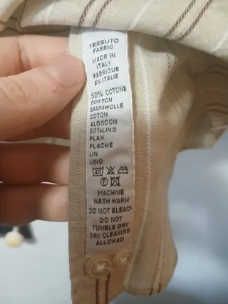 Camicia Basile misto lino TG.L/XL anni '80