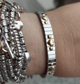 Bracciale Cuori Oro Giallo 750