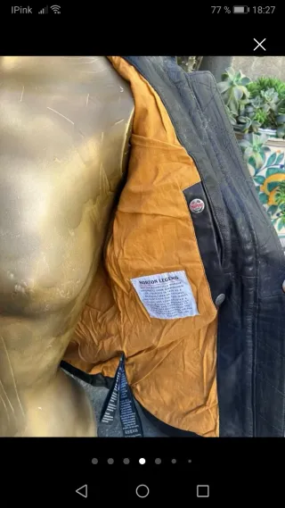 Chaqueta Piel Negra Norton sin rozes Talla XS.