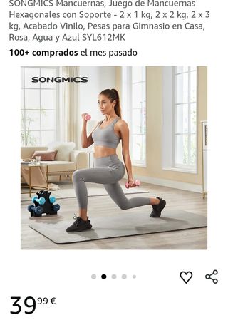 Mancuernas Hexagonales 1-3 kg con Soporte SONGMICS SYL612MK