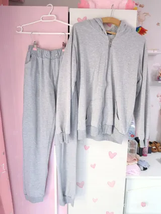 Conjunto chándal gris hombre
