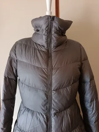 Cappotto piumino lungo donna grigio
