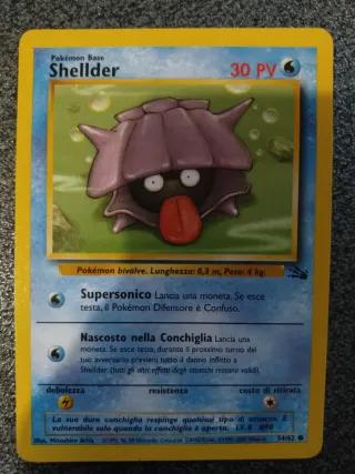 Shellder Pokémon fossil Carta Italiana