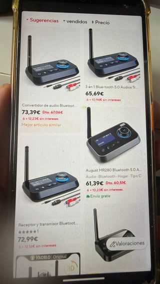 RECEPTOR Y TRANSMISOR DE AUDIO BLUETOUTCH 5.3