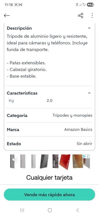 Trípode de fotografía y vídeo